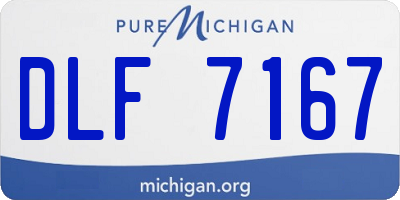 MI license plate DLF7167