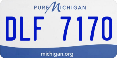 MI license plate DLF7170
