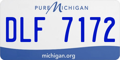 MI license plate DLF7172