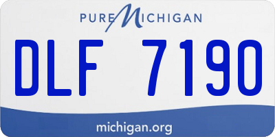MI license plate DLF7190