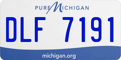 MI license plate DLF7191