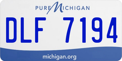 MI license plate DLF7194