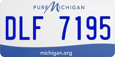 MI license plate DLF7195