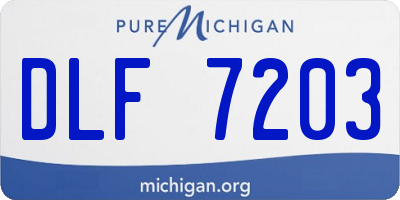 MI license plate DLF7203