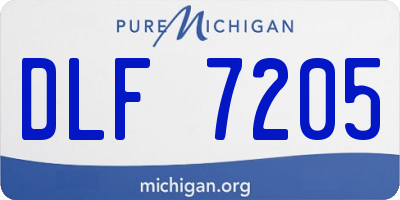MI license plate DLF7205