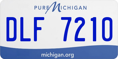 MI license plate DLF7210
