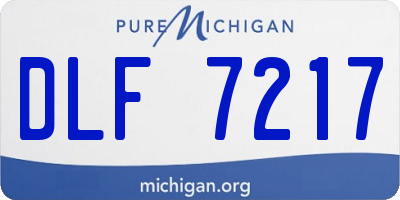 MI license plate DLF7217