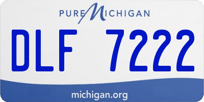 MI license plate DLF7222