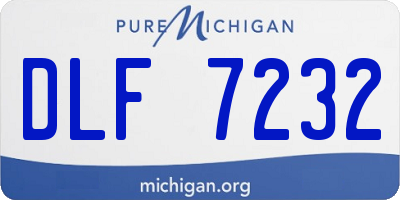 MI license plate DLF7232