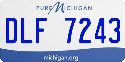 MI license plate DLF7243