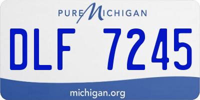 MI license plate DLF7245