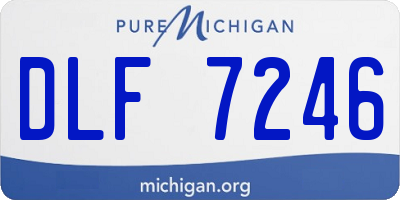 MI license plate DLF7246