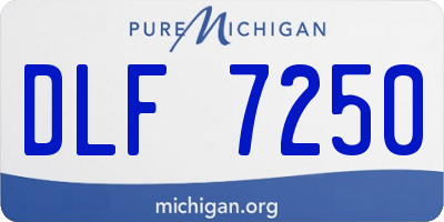 MI license plate DLF7250