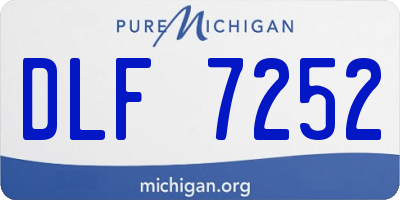 MI license plate DLF7252