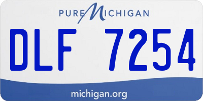 MI license plate DLF7254