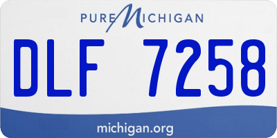 MI license plate DLF7258