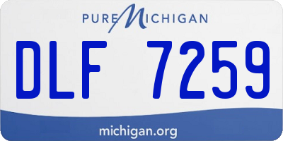 MI license plate DLF7259