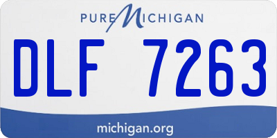 MI license plate DLF7263