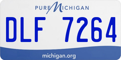 MI license plate DLF7264