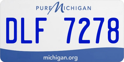 MI license plate DLF7278