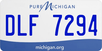 MI license plate DLF7294