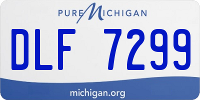 MI license plate DLF7299