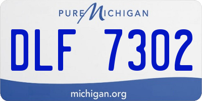 MI license plate DLF7302