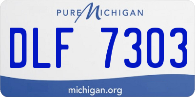 MI license plate DLF7303