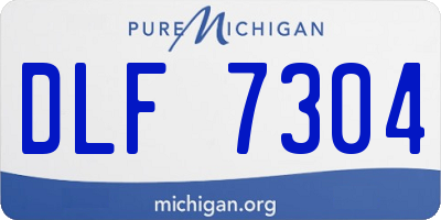 MI license plate DLF7304