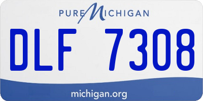 MI license plate DLF7308