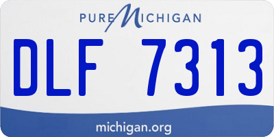 MI license plate DLF7313