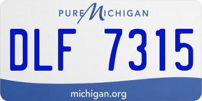 MI license plate DLF7315