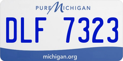 MI license plate DLF7323