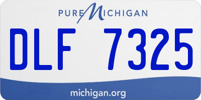 MI license plate DLF7325