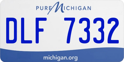 MI license plate DLF7332