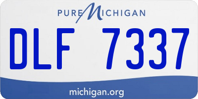 MI license plate DLF7337