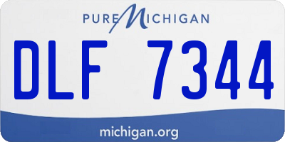 MI license plate DLF7344
