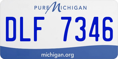 MI license plate DLF7346
