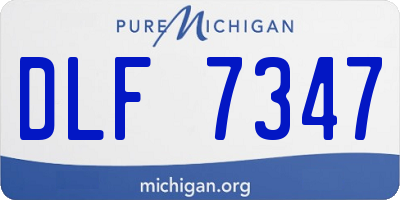 MI license plate DLF7347