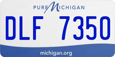 MI license plate DLF7350