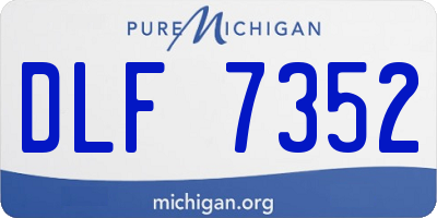 MI license plate DLF7352
