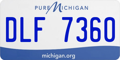MI license plate DLF7360