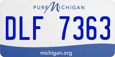 MI license plate DLF7363