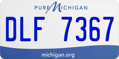 MI license plate DLF7367