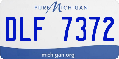 MI license plate DLF7372