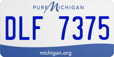 MI license plate DLF7375