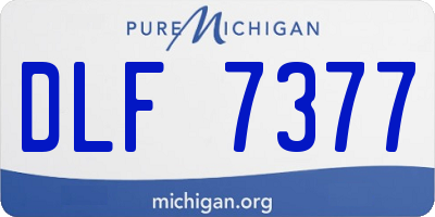 MI license plate DLF7377