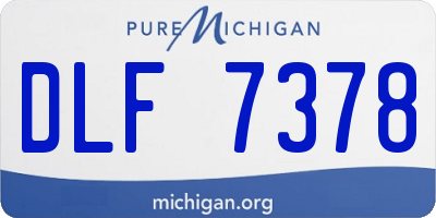 MI license plate DLF7378