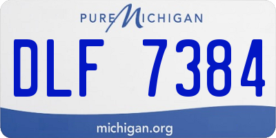 MI license plate DLF7384