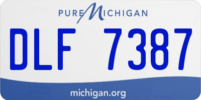 MI license plate DLF7387